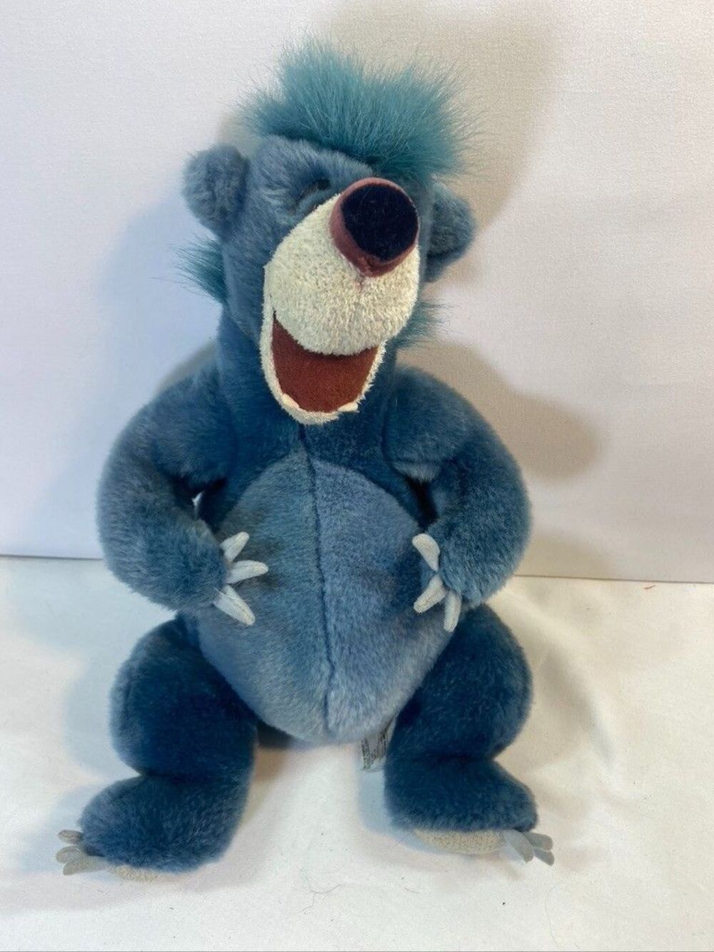 Vtg Disney Store Baloo Bear Plush Blue The Jungle Book 12" Stuffed Toy Animal